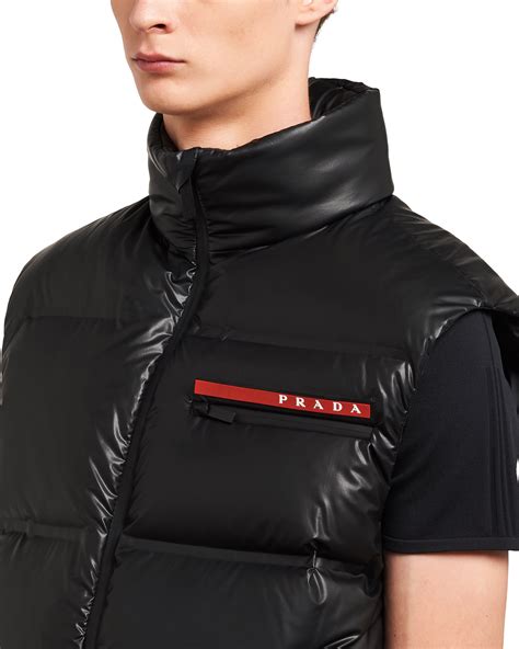 prada light nylon down vest|Prada light down puffer jacket.